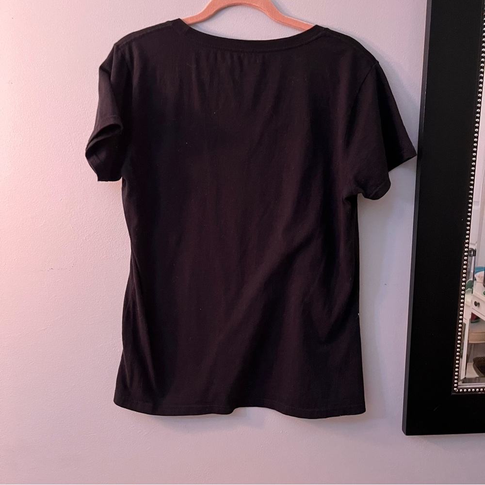 Disney Store Mickey Mouse Black Scoop Neck Tshirt XL Organic Cotton - Picture 4 of 4